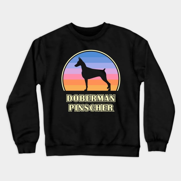 Doberman Pinscher Vintage Sunset Dog Crewneck Sweatshirt by millersye